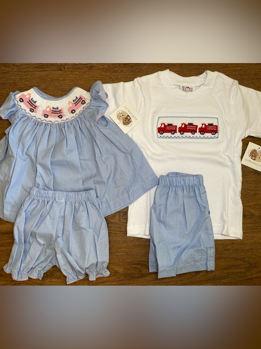 NWT Ruth & Ralph matching smock set
